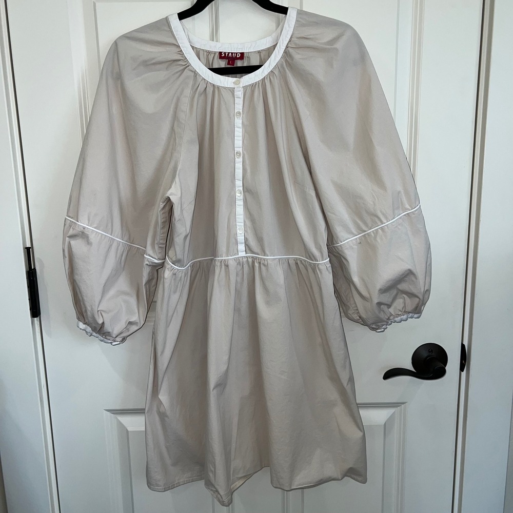 Staud the Mini Demi Puff Sleeve Dress‎ Size Large